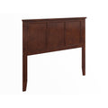 AFI, Madison Full Solid Wood Panel Headboard with Attachable Charger, Walnut