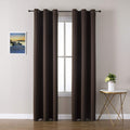 ChrisDowa Grommet Blackout Curtains for Bedroom and Living Room - 2 Panels Set Thermal Insulated Room Darkening Curtains (Brown,