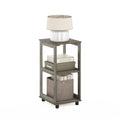 Furinno Romain 2-Tier Tall End Table, French Oak