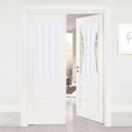 NICETOWN Pure White Sidelight Door Panel - 50% Light Blocking Side Lights Thermal Insualted Curtain and Drapery for Small Bathro