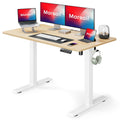 Marsail Electric Standing Desk with LED Lights, 48x24 Inch Adjustable Height Sit Stand up Desk for Home Office Furniture Compute