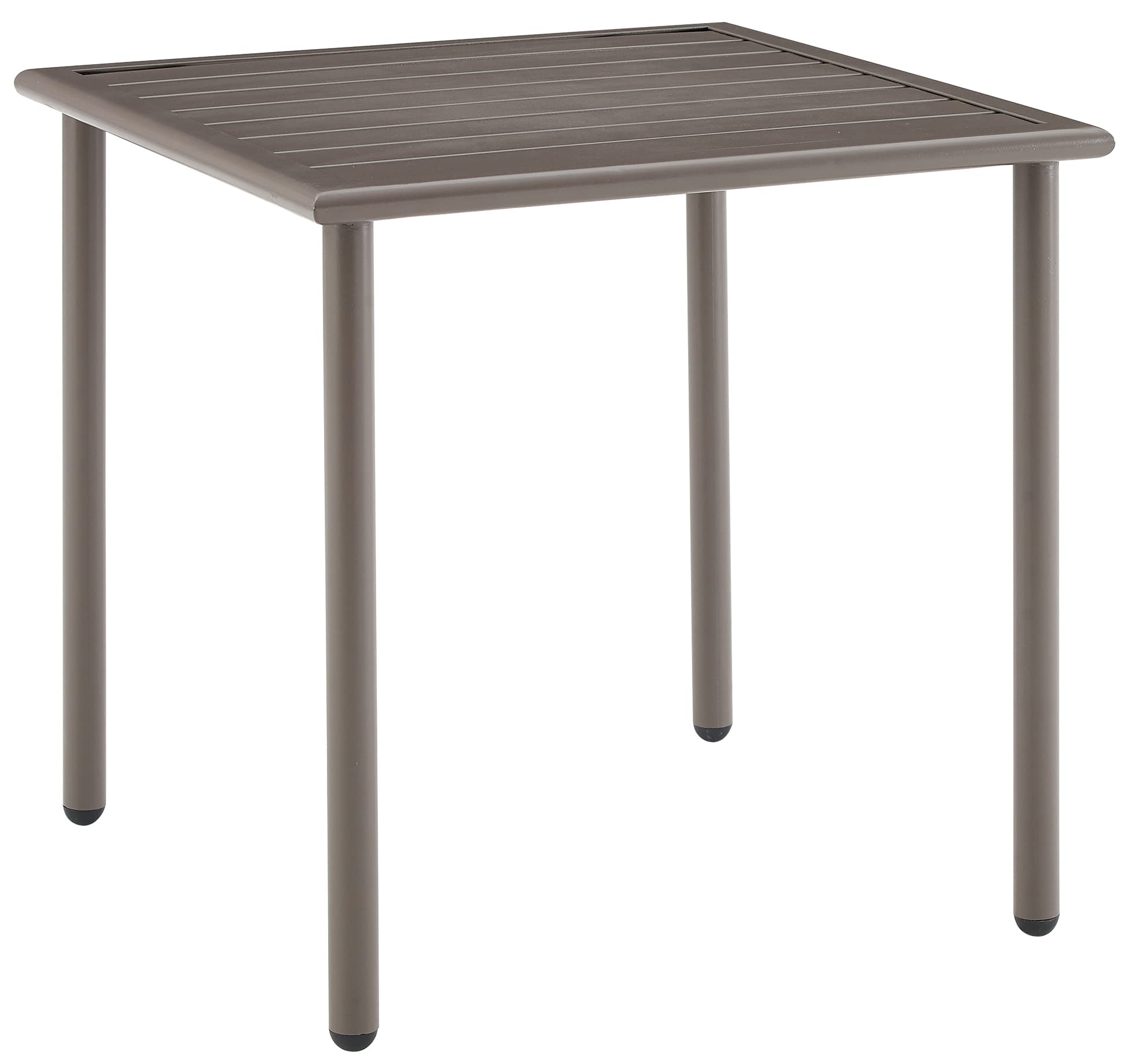 Crosley Furniture Cali Bay Weather Resistant Metal Outdoor Side Table for Patio, Deck, Porch, Light Brown