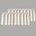 Mrs.Naturall Beige Valance Curtains for Windows 36x16 Inch Length