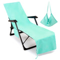 VOcOOL Microfiber Beach chair Towel cover Lounge chair cover Swimming Pool chair cover with Pockets Holidays Sunbathing Soft and