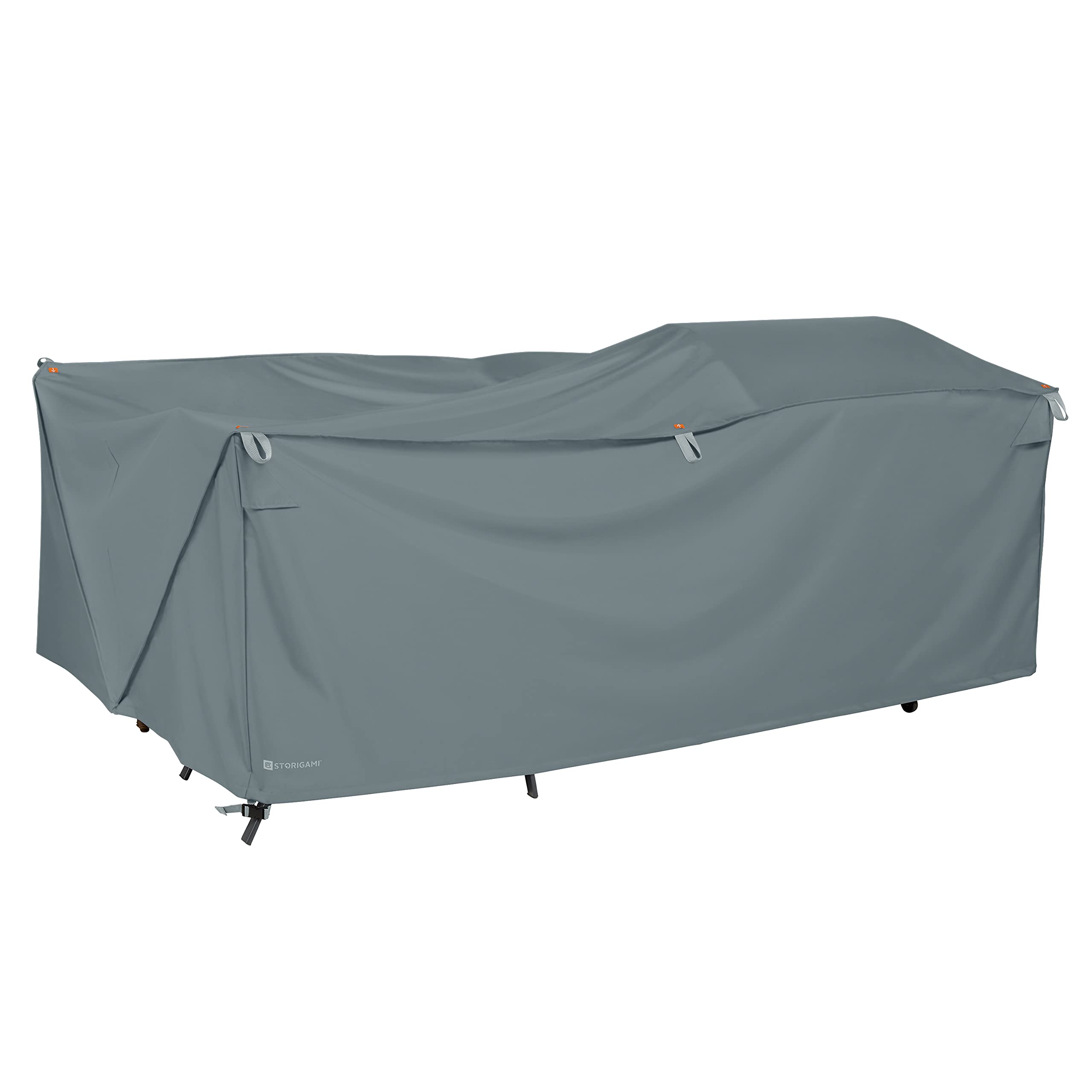 Classic Accessories Storigami Water-Resistant 100 Inch Easy Fold Patio Furniture Cover, Monument Grey, Patio Furniture Covers