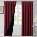 H.VERSAILTEX 100% Blackout Curtains for Bedroom Thermal Insulated Blackout Curtains 84 Inches Long Rod Pocket Window Drapes for 