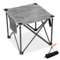 FUNDANGO Folding Camping Stool, 18.1 Inch Oversized Foot Rest 400 Lbs Heavy Duty Portable Padded Stools Seat Anti-Slip Foots & C