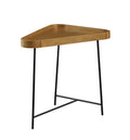 Convenience Concepts Lunar Triangle Wedge End Table 27 - Modern Side Table for Living Room Table with Iron Hairpin-Style Legs, I