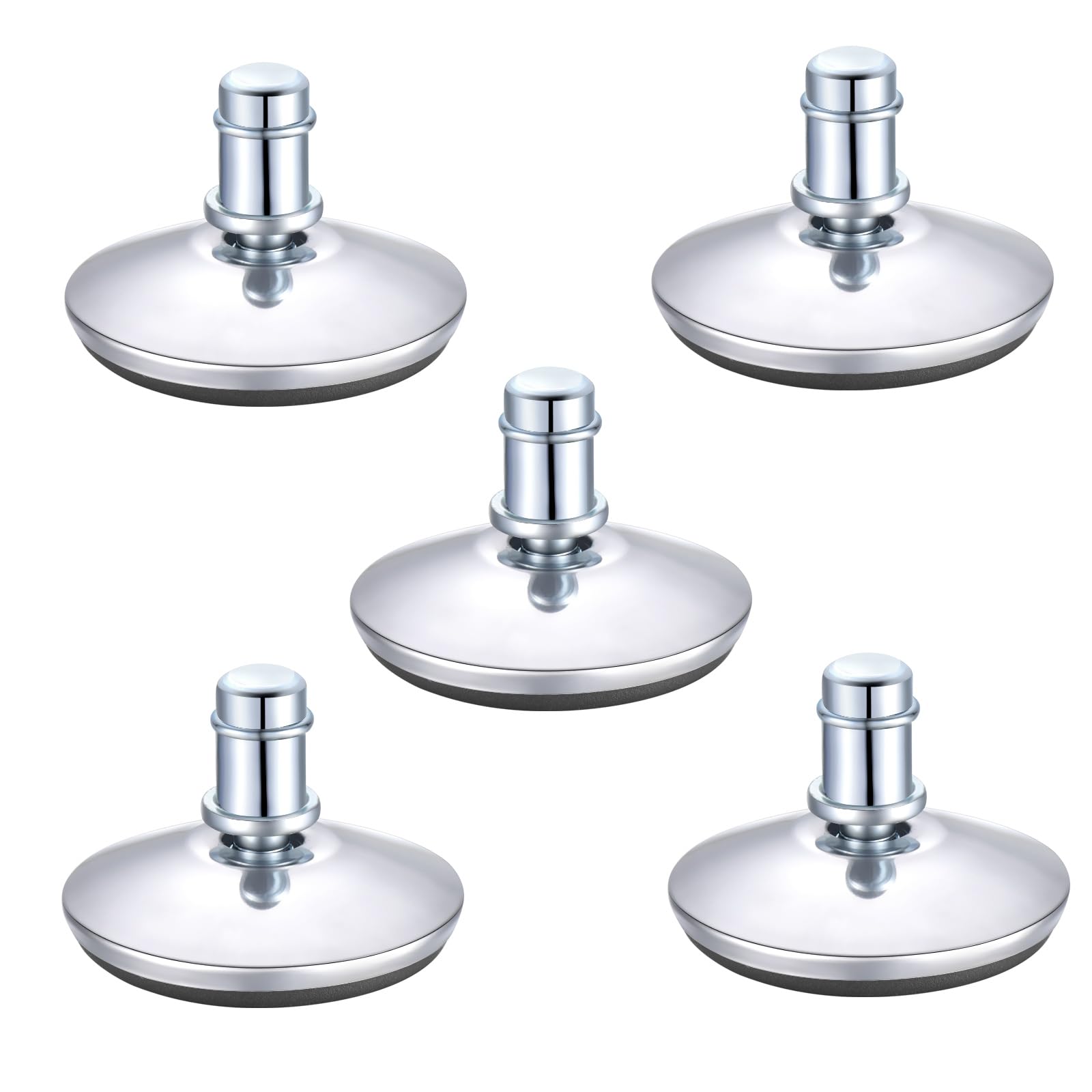 5PCS Bell Glides Low Proffile Replacement Office Chair or Sturdy Stool Swivel Caster Wheels Furniture Sliders to Fixed Stationar