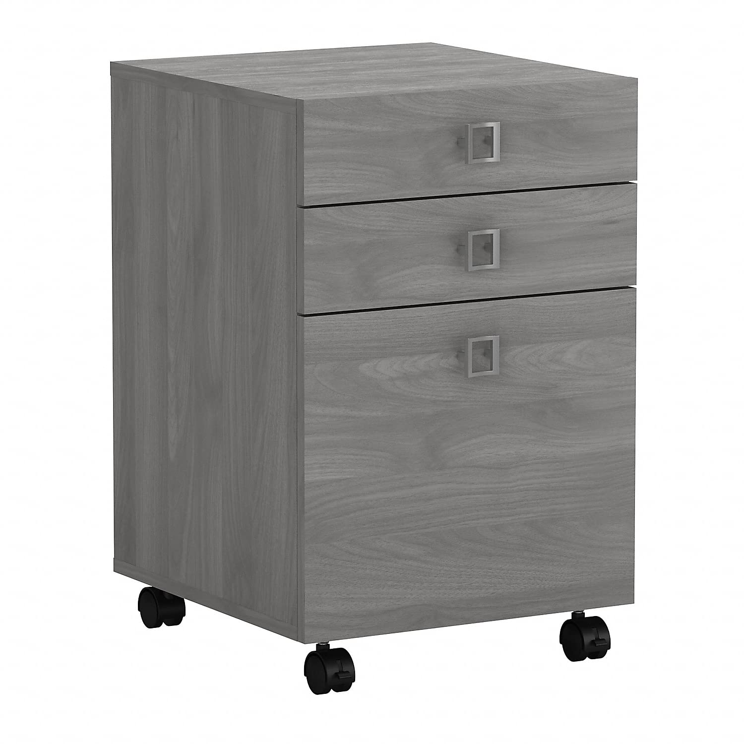 Bush Business Furniture Echo 3 Drawer Mobile File Cabinet in Modern Gray