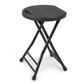 COOZMENT Folding Stool with Handle, Folding Chair,Folding Bar Stool with Non-Slip Feet,600 lbs Capacity,Indoor and Outdoor Folda