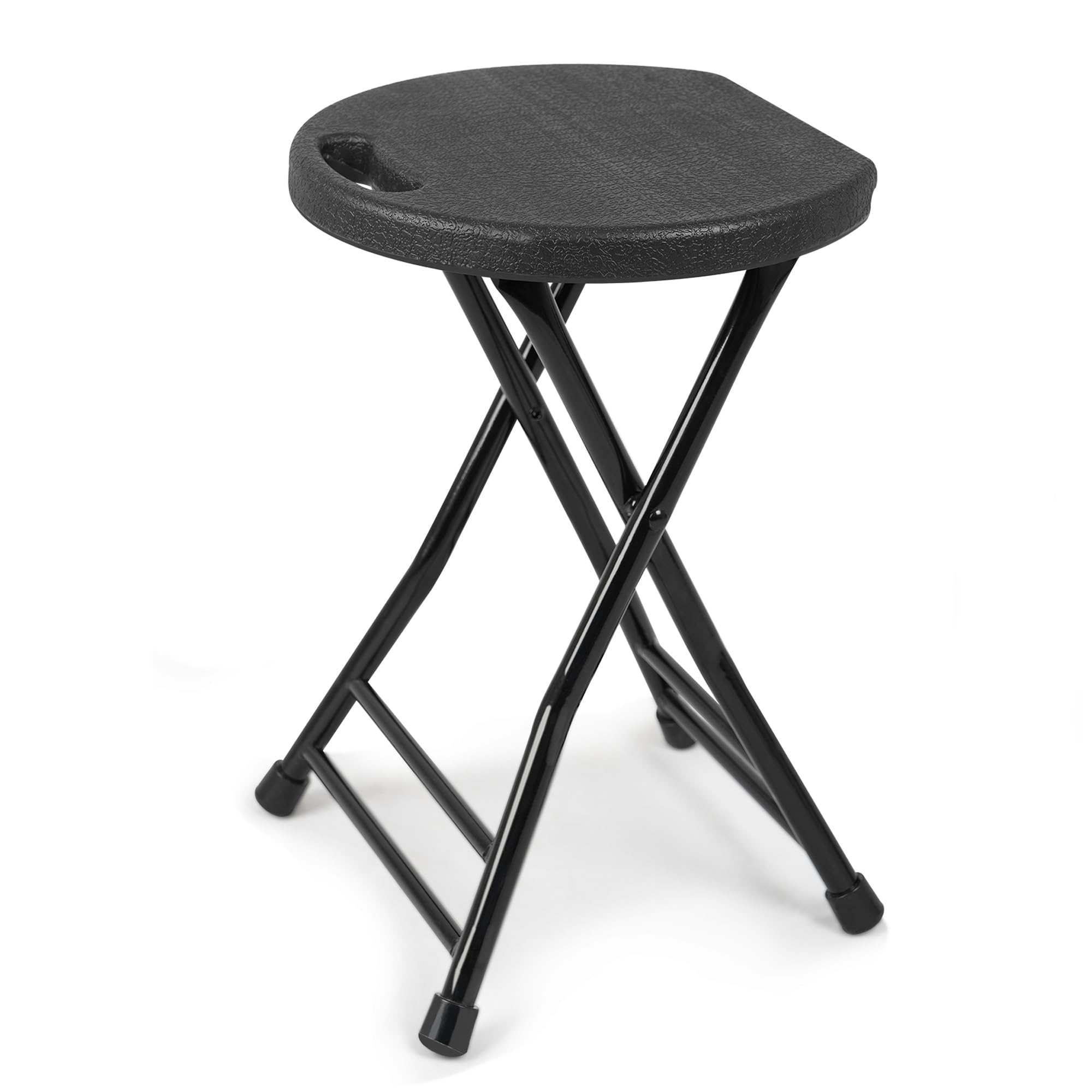 COOZMENT Folding Stool with Handle, Folding Chair,Folding Bar Stool with Non-Slip Feet,600 lbs Capacity,Indoor and Outdoor Folda