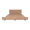 TUHOME Kaia Twin Bed Base Engineered Wood Beds in Beige