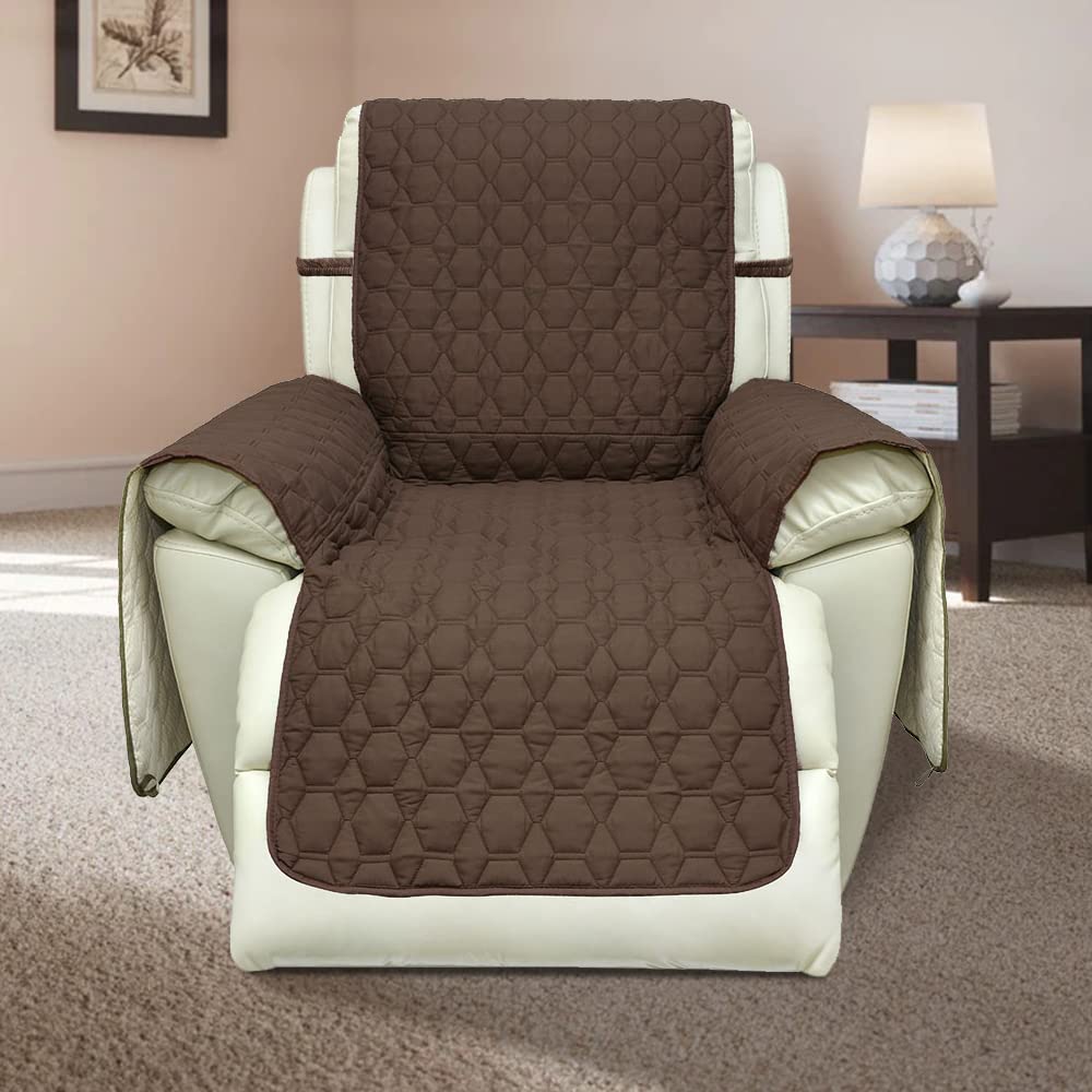 RBSC Home 30 Inch Recliner Cover - 100% Waterproof Slipcovers Anti-Slip Large Recliner Slipcovers for Pets Dogs Cats Washable Pr