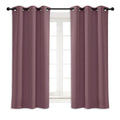 NICETOWN Kitchen Blackout Window Curtain Panel, Dry Rose, 1 Panel, 42 by 63 inches Long, Home Fashion Thermal Insulated Solid Gr