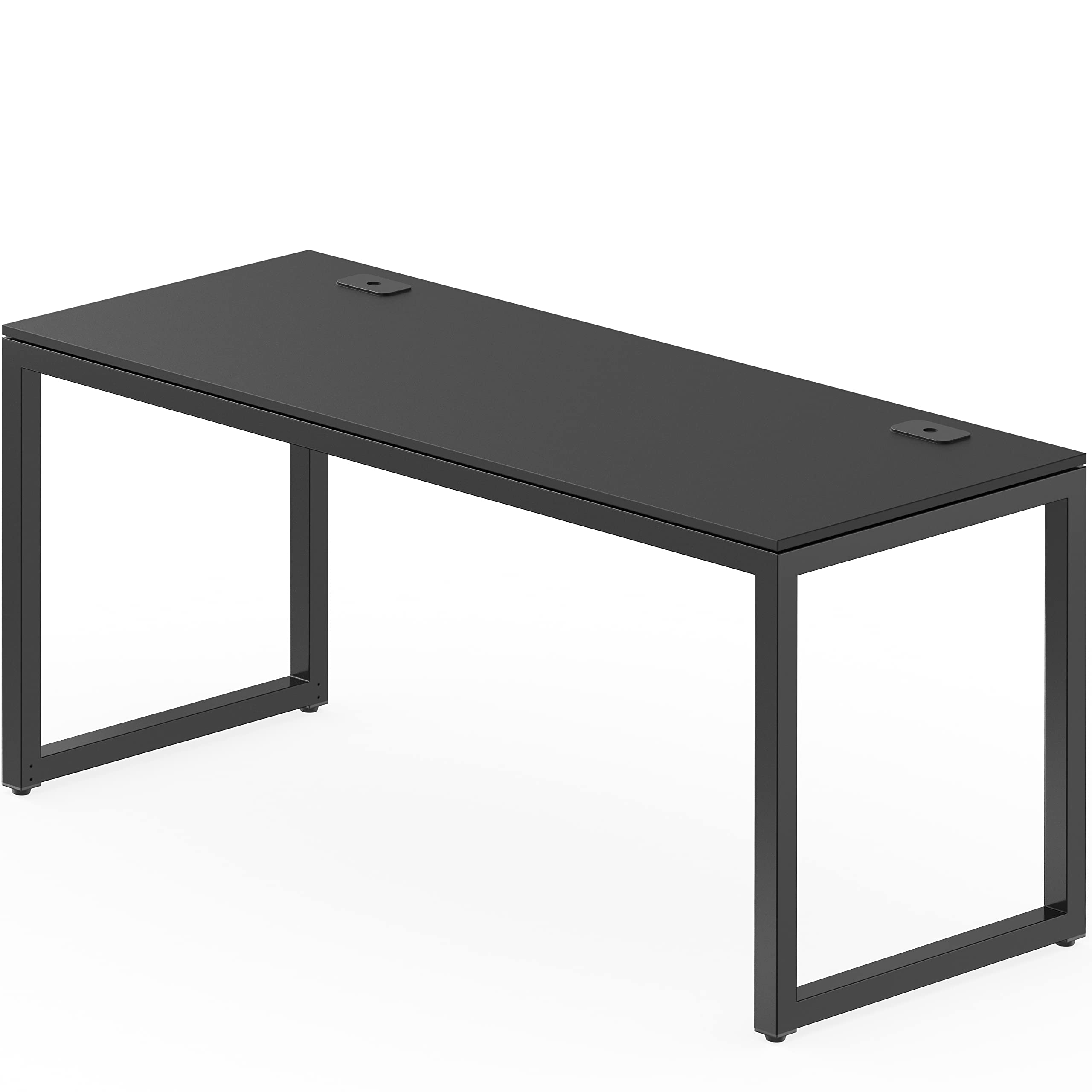 SHW Home Office 55-Inch Large Computer Desk, 24 Deep, Black