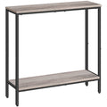 HOOBRO 29.5 Inches Narrow Console Table, Small Sofa Table, Entryway Table with Shelves, for Hallway, Living Room, Bedroom, Foyer