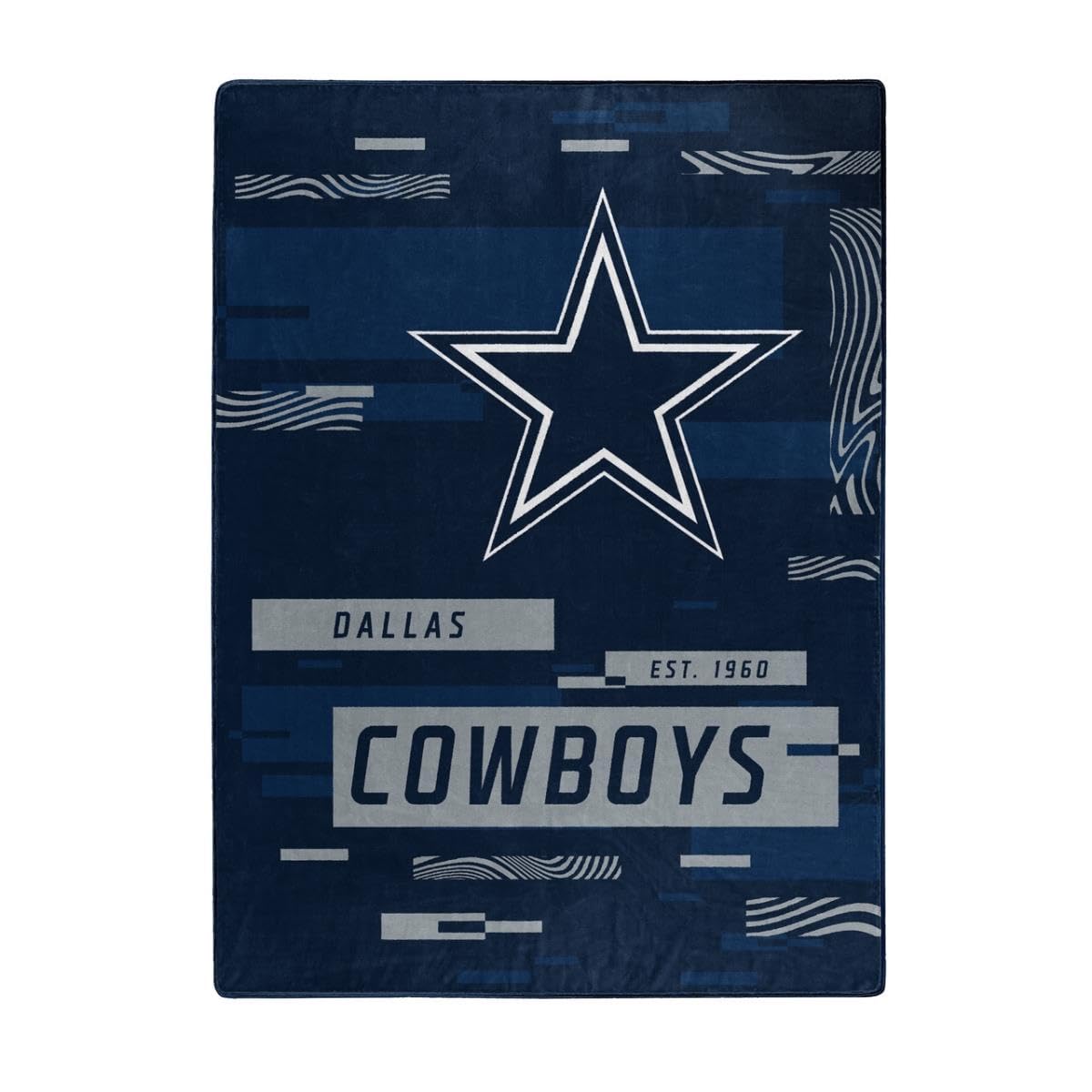 Northwest Company NFL Digitize Design Plush Raschel Thow Blanket, 60x80 (Dallas Cowboys)