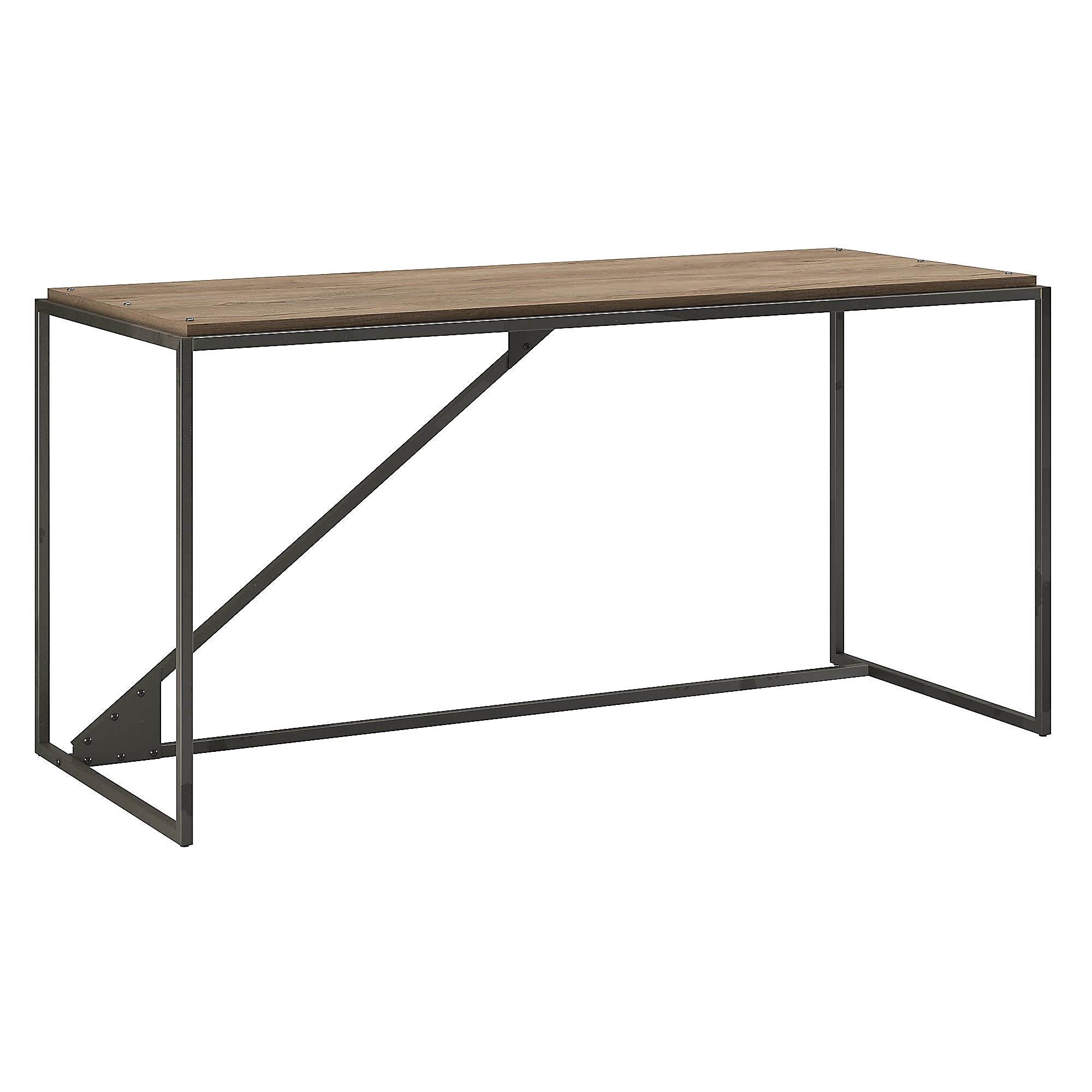 Bush Furniture Refinery 62W Industrial Desk, Rustic Gray (RFD162RG-03)