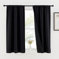 NICETOWN 100% Blackout Kitchen Curtains 54 inches Long, Double-Deck Completely Blackout Window Treatment Thermal Insulated Lined