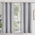 YoungsTex Room Darkening Curtains 45 Inches Long for Kitchen - Thermal Insulated with Grommet Top Short Window Drapes for Bedroo