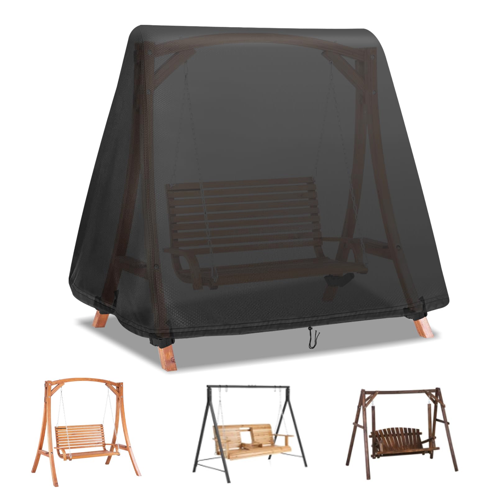 Fizentia Swing Cover,Waterproof 72 Inch Covers for A Frame Patio Porch Swings,Outdoor Glider Hammock Swing-Covers Windproof and 