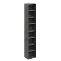 IRONCK Tall Narrow Bookshelf 8 Tiers, Compact Corner Bookcase, Easy to Match for Living Room, Office, Study, Bedroom