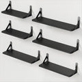 AMADA HOMEFURNISHING Wall Shelves Set of 6, Wood Floating Shelves for Wall Decor, Rustic Farmhouse Wall Shelves for Bedroom, Bat