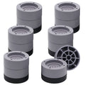 HANIHUA 6 Sets Furniture Risers 1, 2 inch Grey Bed Risers, Heavy Duty Bed Lifts Risers for Table, Sofa, Couch, Desk, Adjustable 
