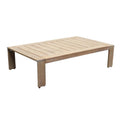 Benjara Neji 51 Inch Coffee Table, Natural Brown Acacia Wood Frame, Plank Surface