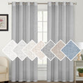 Natural Linen Blended Curtains Window Treatments Panels for Living Room Grommet Top Light Filtering Drapes Privacy Added Linen T