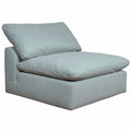 Sunset Trading Contemporary Puff Collection Slipcovered Modular Sofa Sectional/Stain-Proof Water-Resistant Washable Performance 