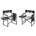 SUNNYFEEL Oversized Camping Directors Chair 2 Pack, Portable Folding Lawn Chairs for Adults Heavy Duty with Side Table,Pocket fo