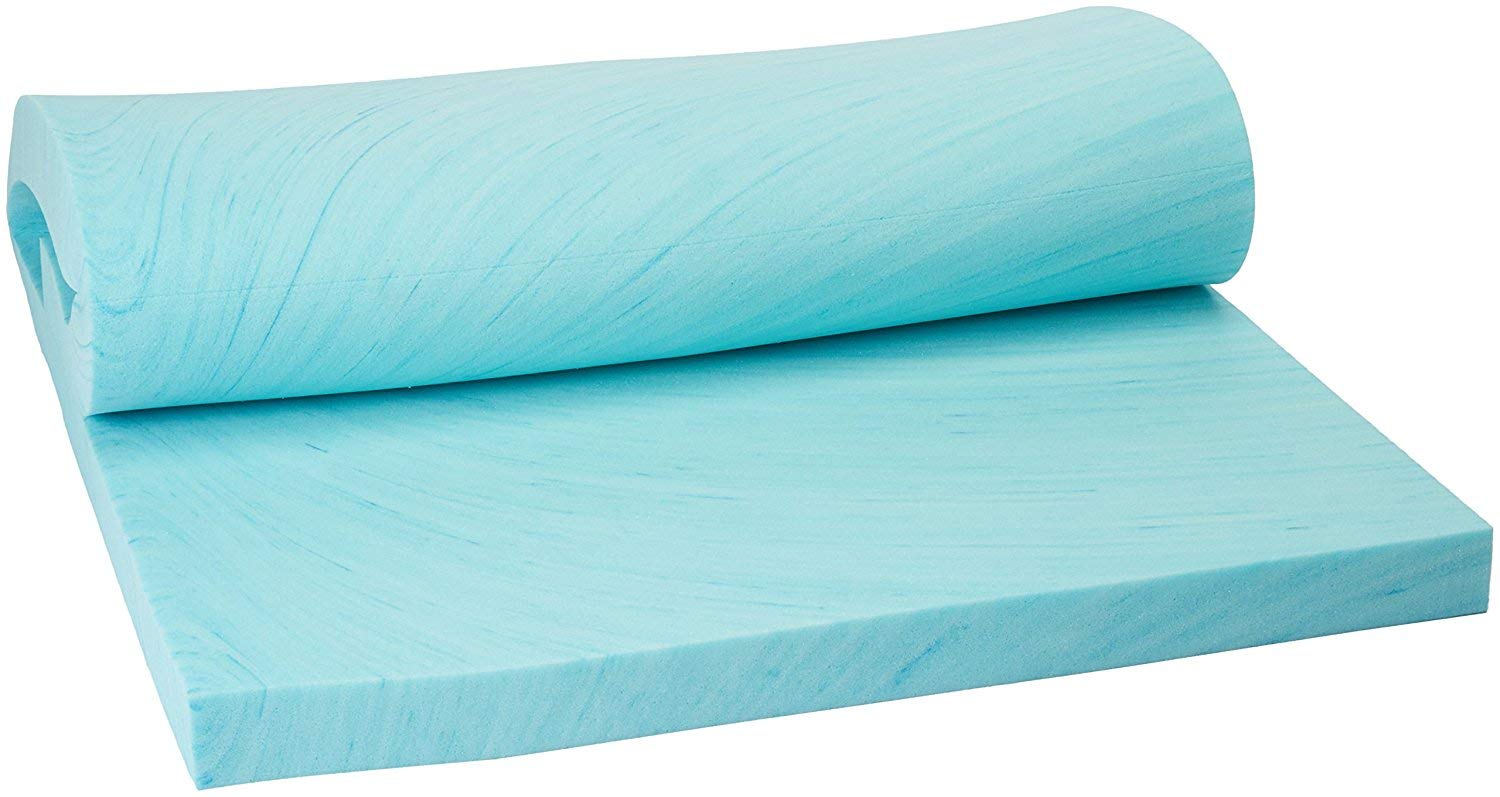 Memory Foam Solutions Twin XL Size 4 Inch Thick, Gel Swirl Visco Elastic Memory Foam Mattress Pad Bed Topper Made in the USA
