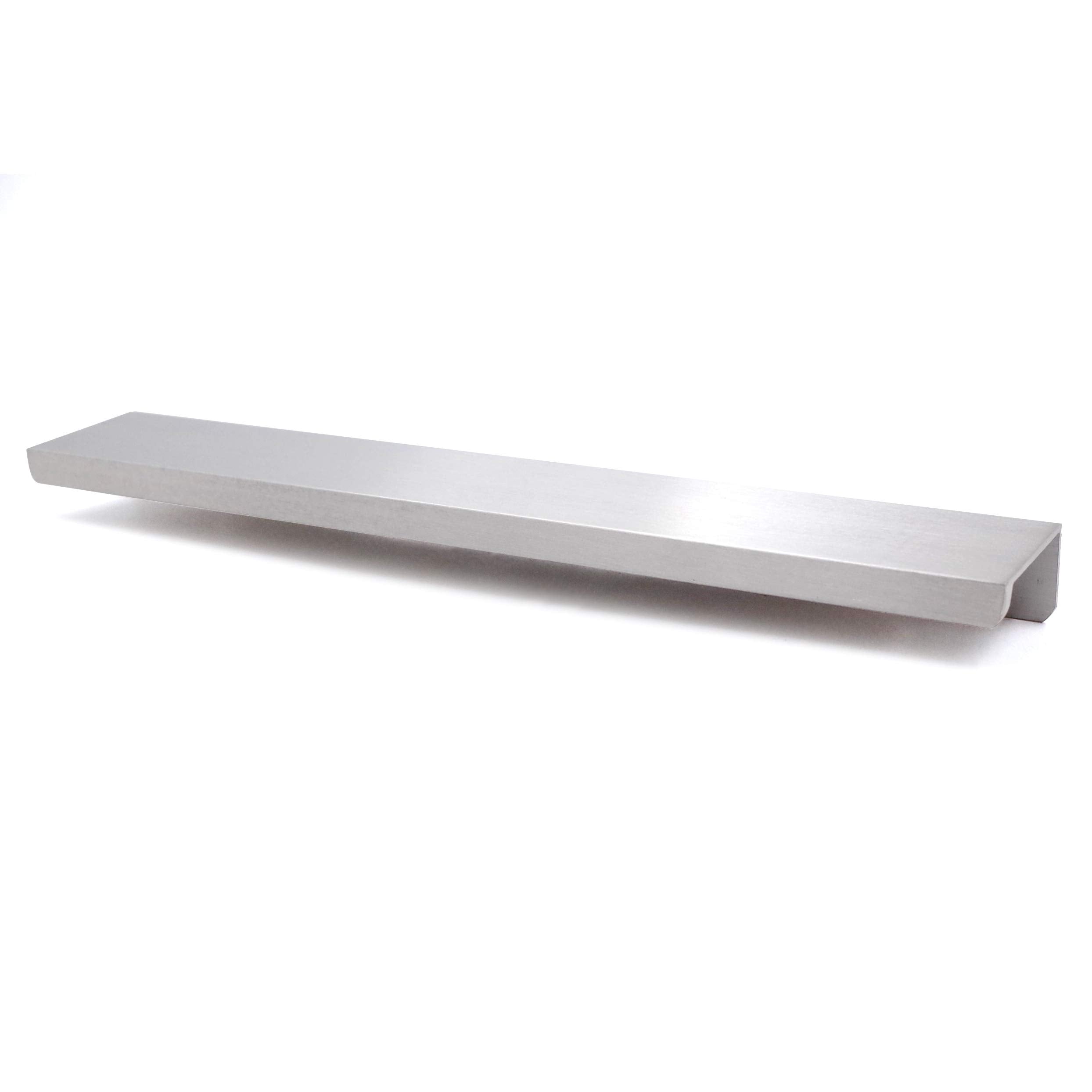 6-Pack cabinets Drawers Edge Pulls - 8 Overall Length, Brushed Nickel, concealed Tab Pulls for Kitchen garage cabinet Drawers, P