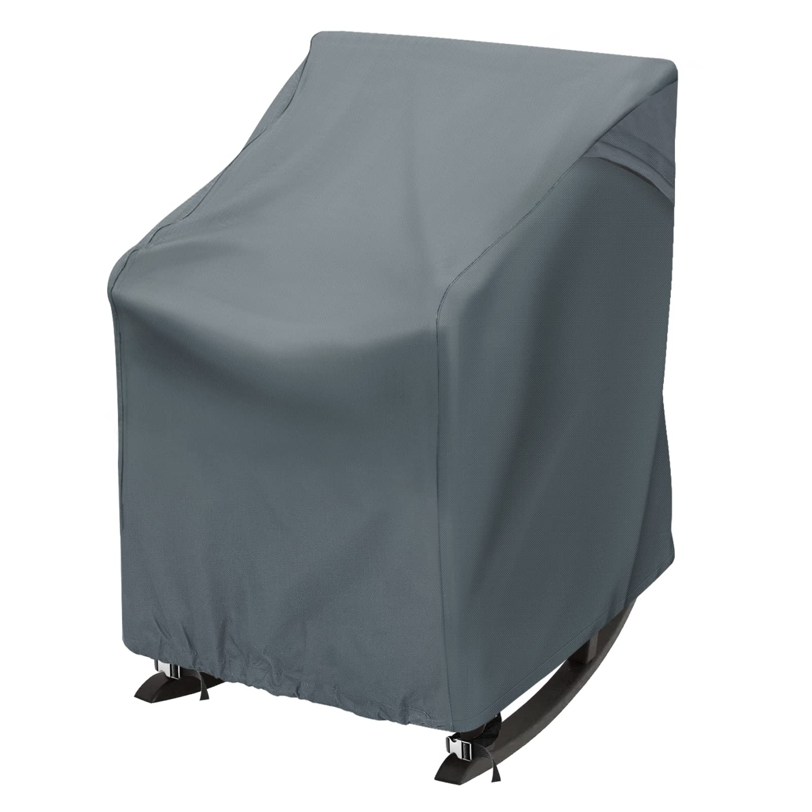 TORUTA Outdoor Rocking Chair Cover 27.5 L x 32.5 D x 39 H Grey 420D Waterproof Oxford Fabric Production Patio Furniture Rocking 