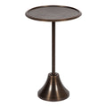 Kate and Laurel Sanzo Decorative Modern Pedestal Side Table for Use as Indoor Plant Stand or Bedroom Nightstand, 15x15x24, Bronz