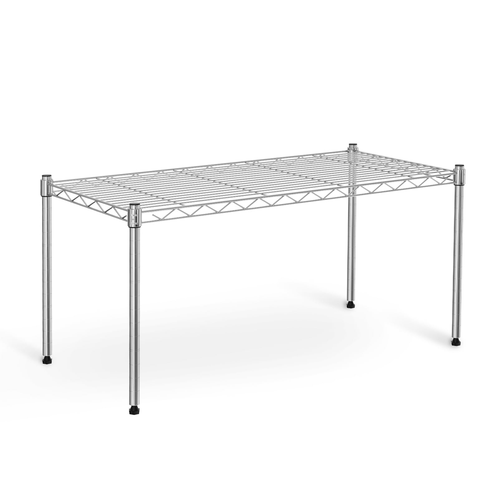 Simple Deluxe 1-Tier Shelving Unit, 29.92 W x 13.78 D x 14.96 H Steel Organizer Wire Rack, Chrome