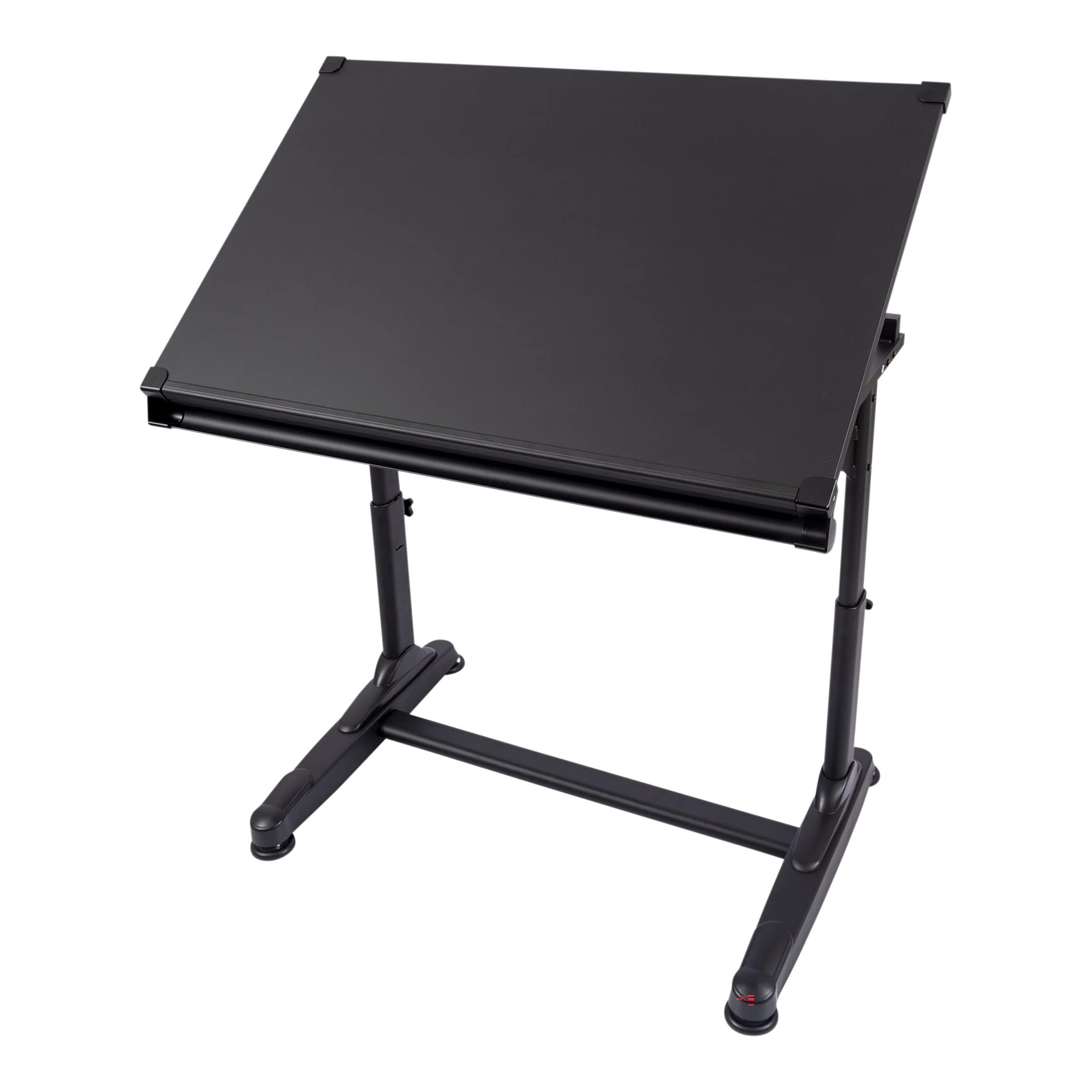 Stand Up Desk Store Adjustable Height and Angle Drafting Table Drawing Desk with Large Surface (Black Frame/Black Top, 40 W X 26