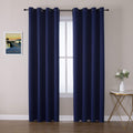 ChrisDowa Grommet Blackout Curtains for Bedroom 52 x 84 Inch - 2 Panels Set Thermal Insulated Room Darkening Curtains for Living