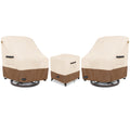 ANartcle 3 Pieces Patio Bistro Sets Cover,600D Waterproof Heavy Duty Patio Furniture Covers,Includes 2 Outdoor Swivel Chair Cove