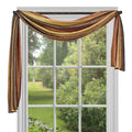 Sheer Window Scarf Valance - 50 Inch Width x 144 Inch Length (Autumn) - Light Filtering Polyester Curtain Scarf - Lightweight Dr