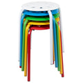 Flash Furniture Bailey Plastic Nesting Stack Stools, 17.5Height, Assorted Colors (5 Pack)