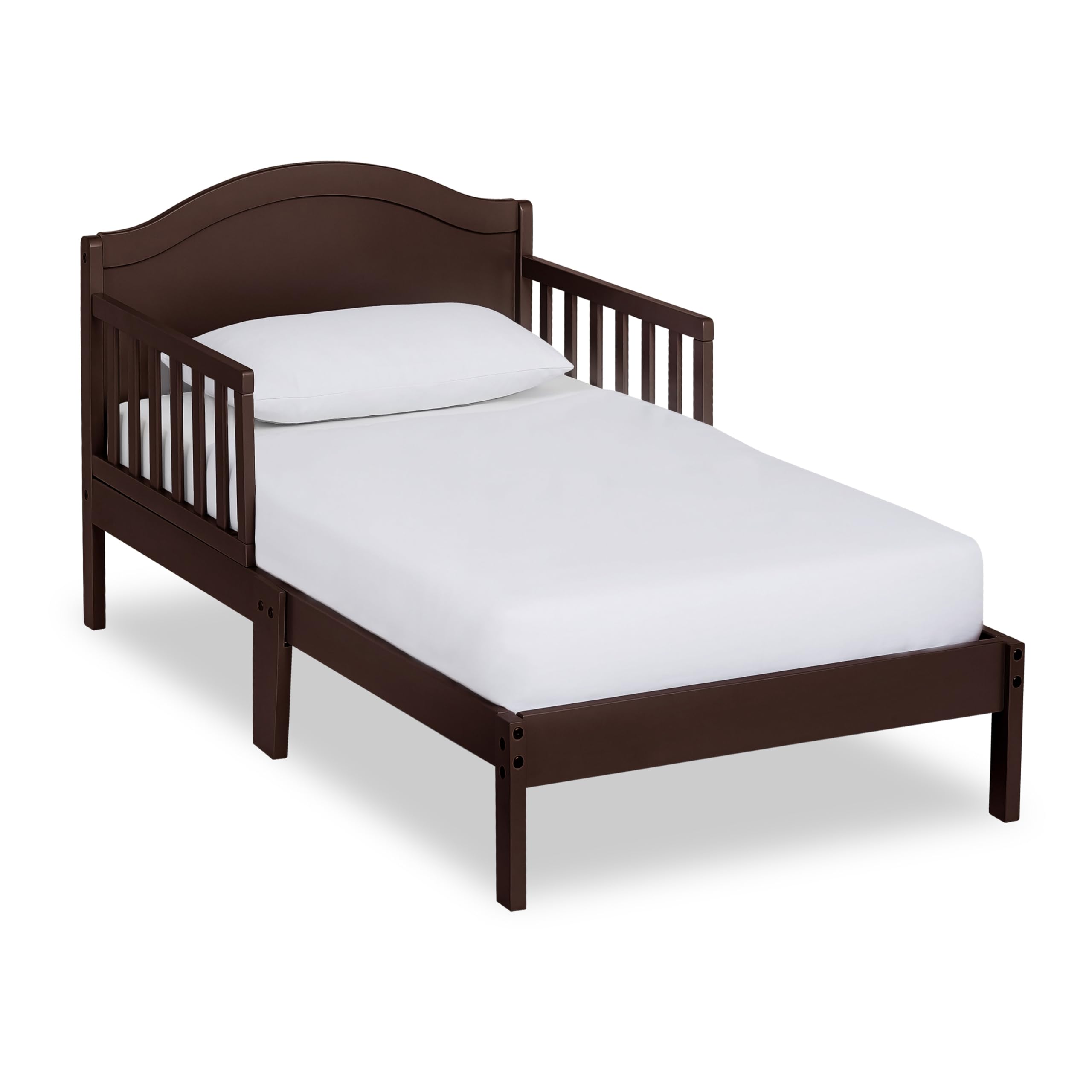 Dream On Me Sydney Toddler Bed in Espresso, Greenguard Gold Certified, JPMA Certified, Low To Floor Design, Non-Toxic Finish, Sa