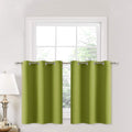 NICETOWN Fresh Green Window Valance Curtains - Home Decor Easy Care Home Decor Tier Curtains with Grommet-Top for Bedroom, Livin