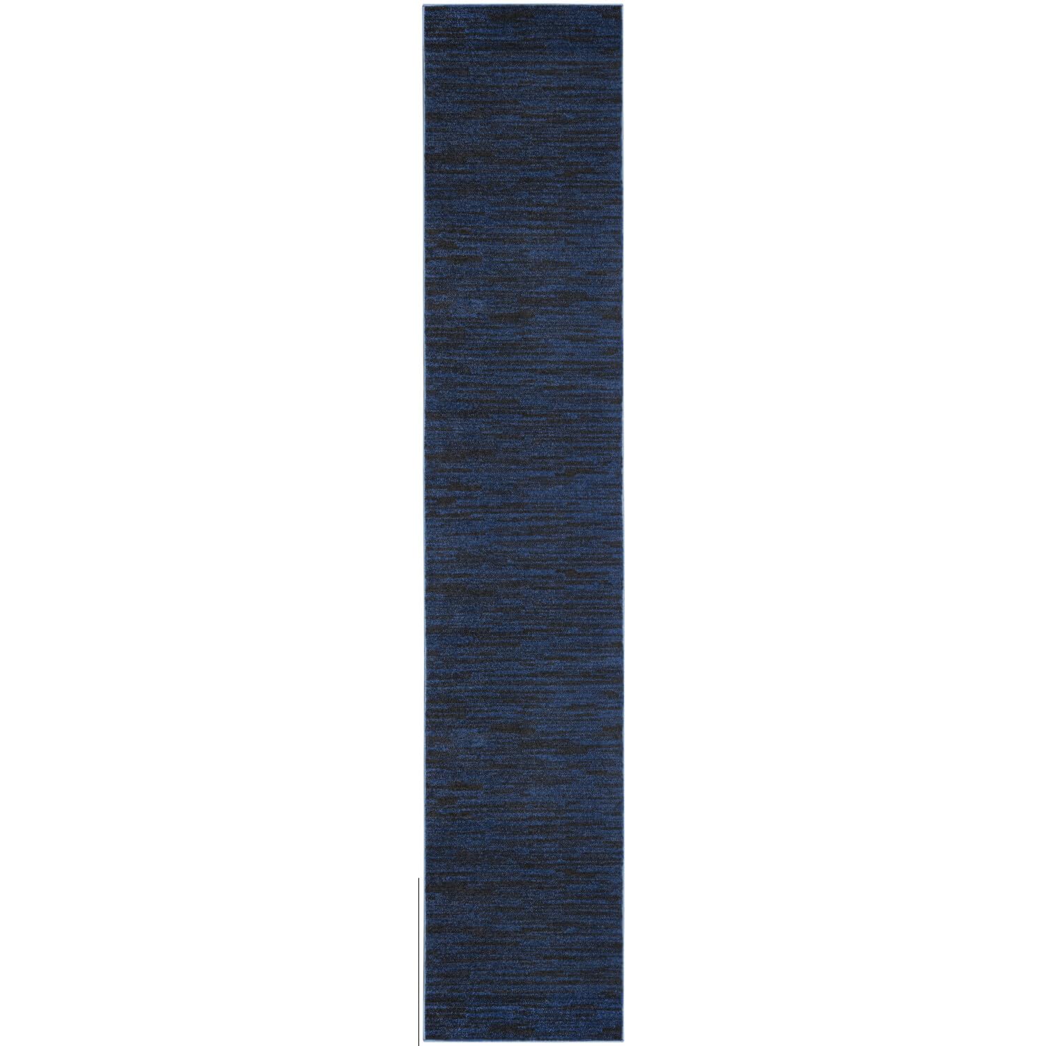 Nourison Essentials Indoor/Outdoor Midnight Blue 22 x 12 Area Rug, Easy Cleaning, Non Shedding, Bed Room, Living Room, Dining 