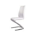Benzara Midvale Contemporary Z-Shaped Side Chair, Set of Two, White
