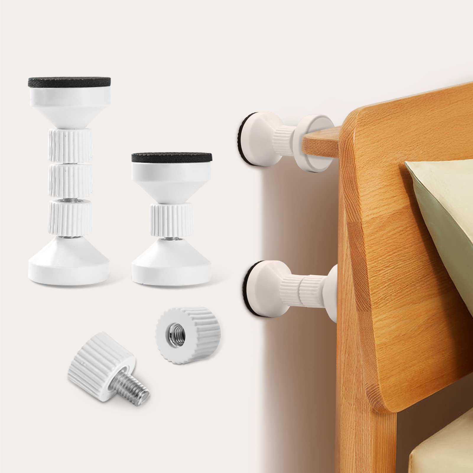 dadop Adjustable Threaded Bed Frame Anti-Shake Tool for Bed, Headboard Stoppers, Bedside Headboards Prevent loosening Anti-Shake