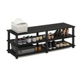 Furinno Turn-S-Tube No ToolsFurinno Turn-S-Tube No Tools 3-Tier Wide Storage Bench, Espresso/Black, 47-inch Wide