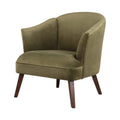 Uttermost Conroy - 31 inch Accent Chair-Soft Olive Toned Polyester Velvet/Dark Walnut Finish